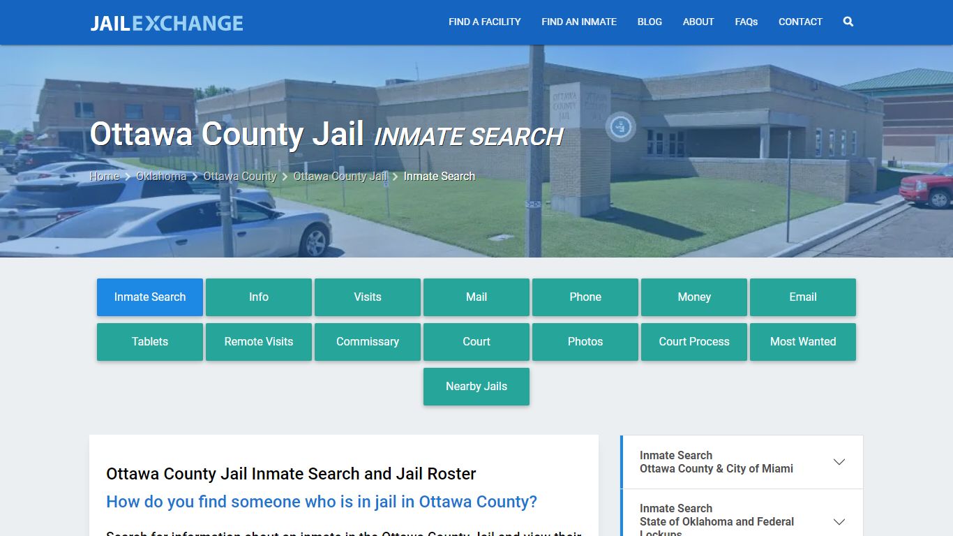 Inmate Search: Roster & Mugshots - Ottawa County Jail, OK