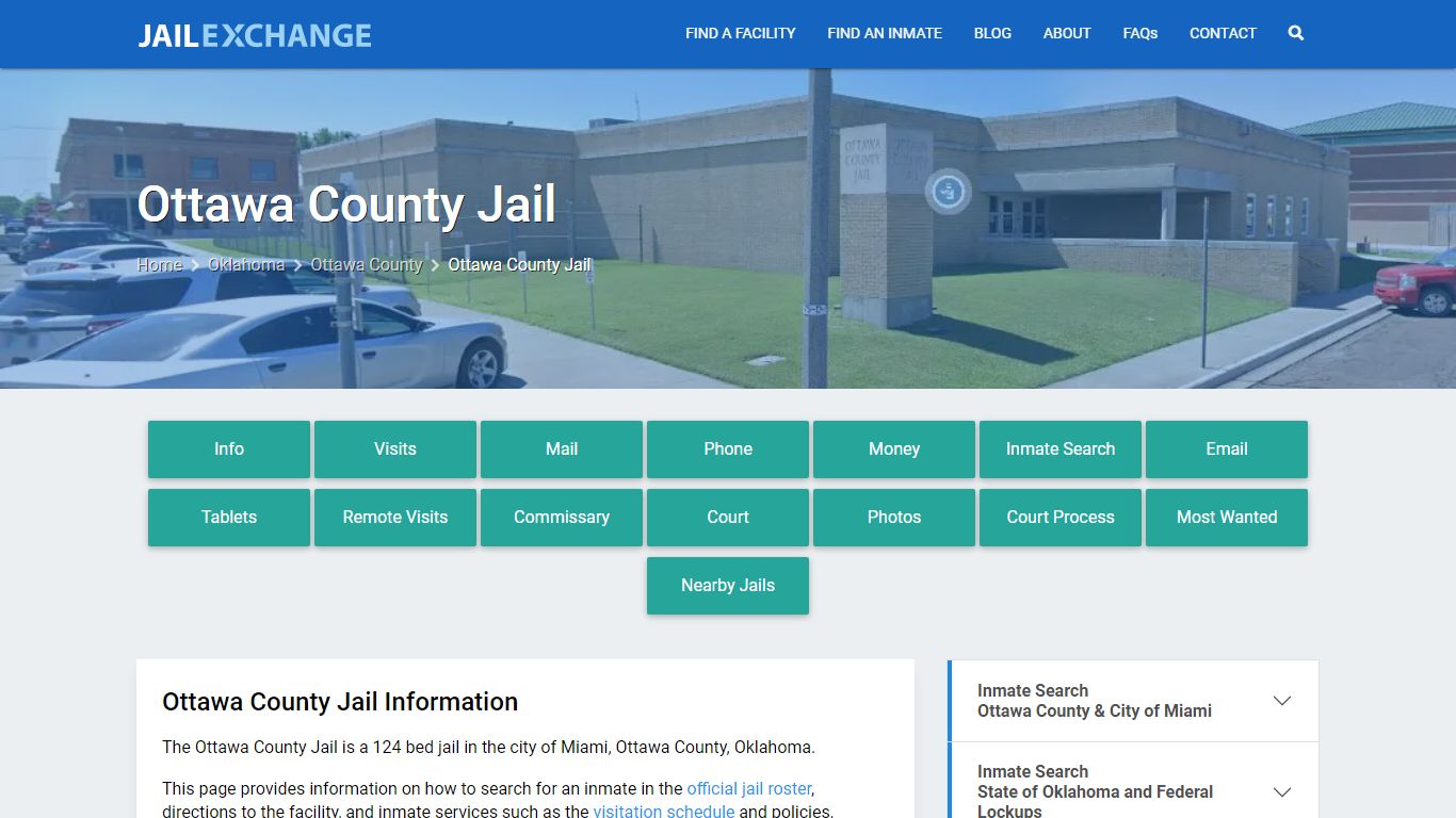 Ottawa County Jail, OK Inmate Search, Information